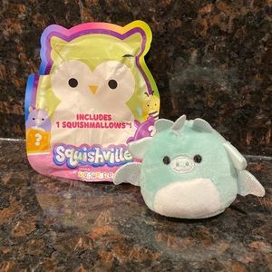 New Squishville Mystery Bag Light Green Dragon - Rare